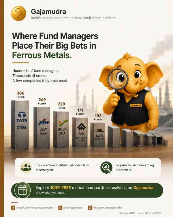 Most Widely Held Ferrous Metals Stocks by Indian Mutual Funds (2026)